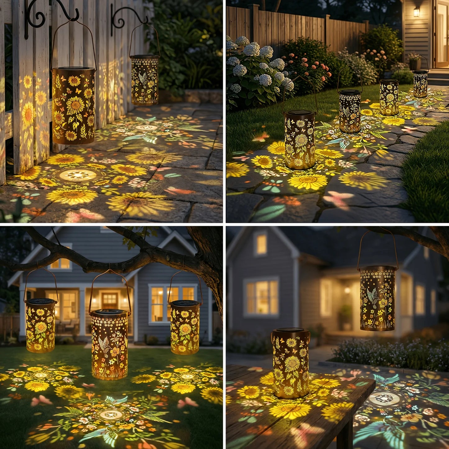 New Solar Butterfly Lantern, IP65 Waterproof Iron Garden Decoration, Upgraded Painted Butterfly Lantern, Spotlight, Solar Charging, 600mAh Nickel Battery, Suitable For Courtyard, Terrace, Backyard, Porch.