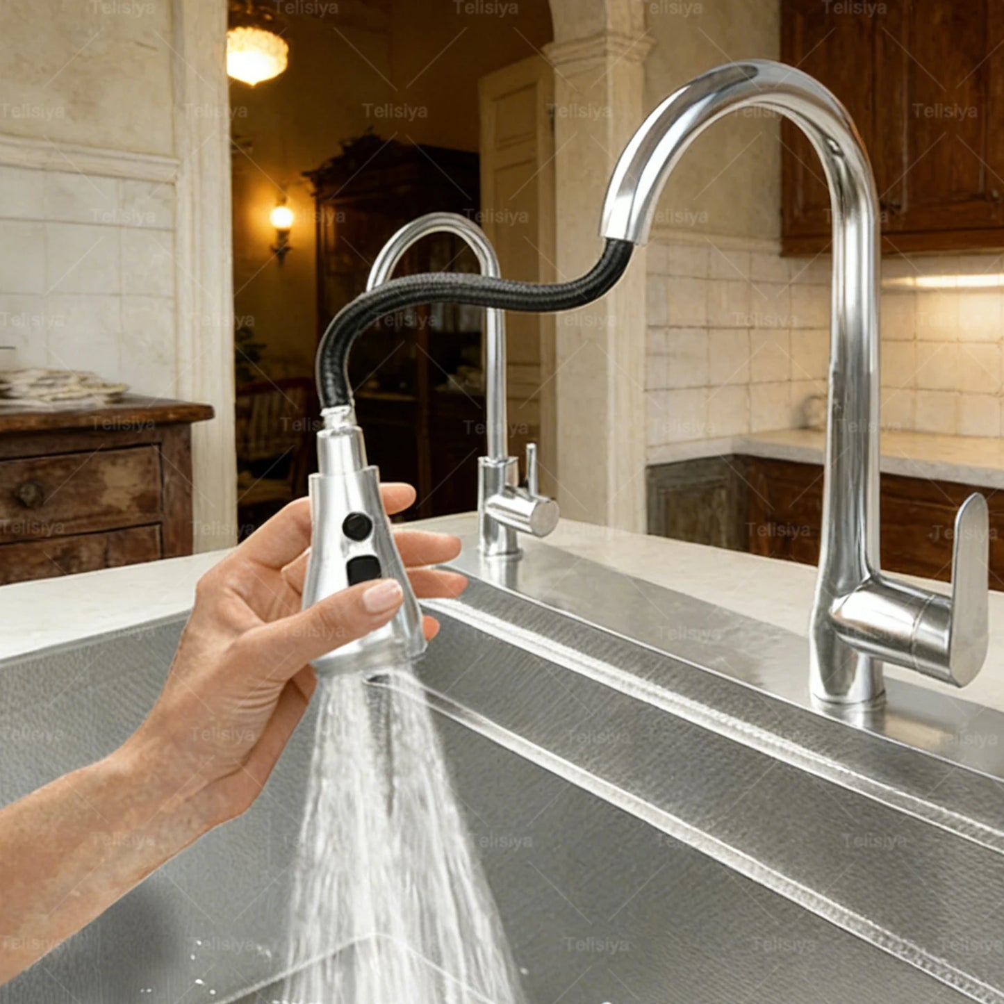 Undermount Sinks 304 Stainless Steel Kitchen Sink Embossed Single Bowl Large Dish Wash Single Slot Shipped from the US