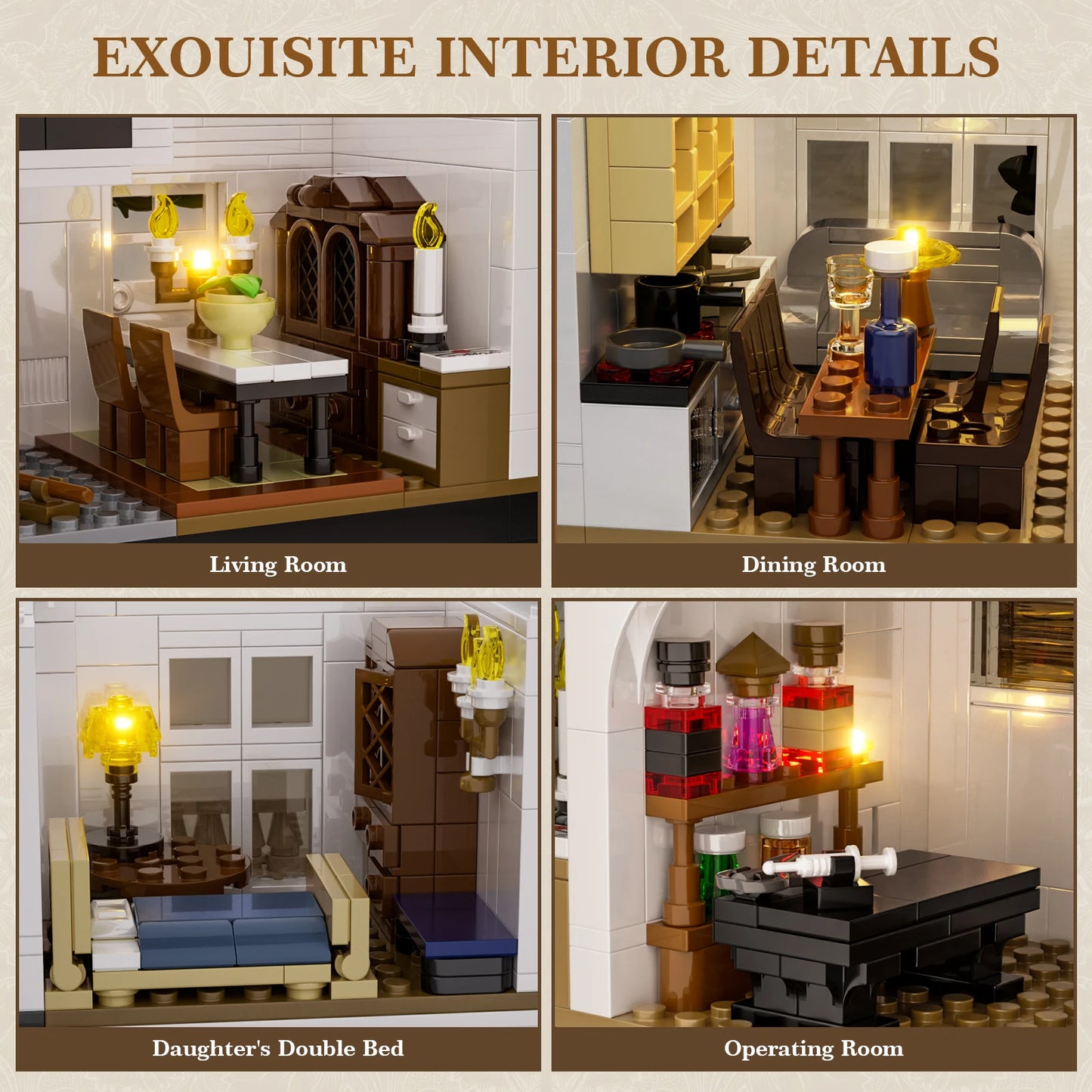 Magic House Building Set Owens HouseHome Decor with LED Light