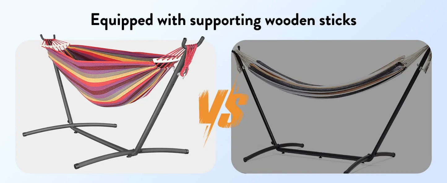 Gyroor Adjustable Stand Hammock - 600lb Capacity Stylish Hammock Bed with Storage Bag for Outdoor Relaxation