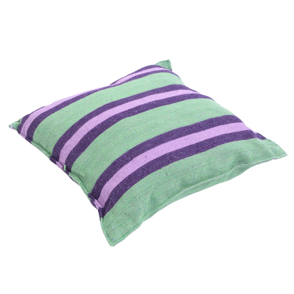 Outdoor Hanging Rope Chair Polyester Cotton with 2 Soft Pillows Green 250 Lbs Capacity for Garden Patio Porch Backyard Swing