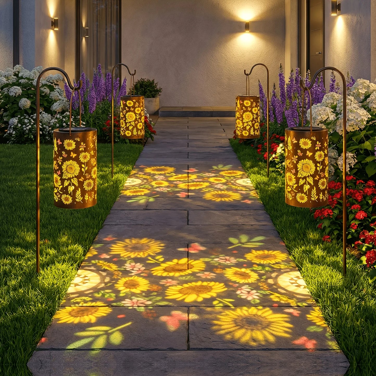 New Solar Butterfly Lantern, IP65 Waterproof Iron Garden Decoration, Upgraded Painted Butterfly Lantern, Spotlight, Solar Charging, 600mAh Nickel Battery, Suitable For Courtyard, Terrace, Backyard, Porch.
