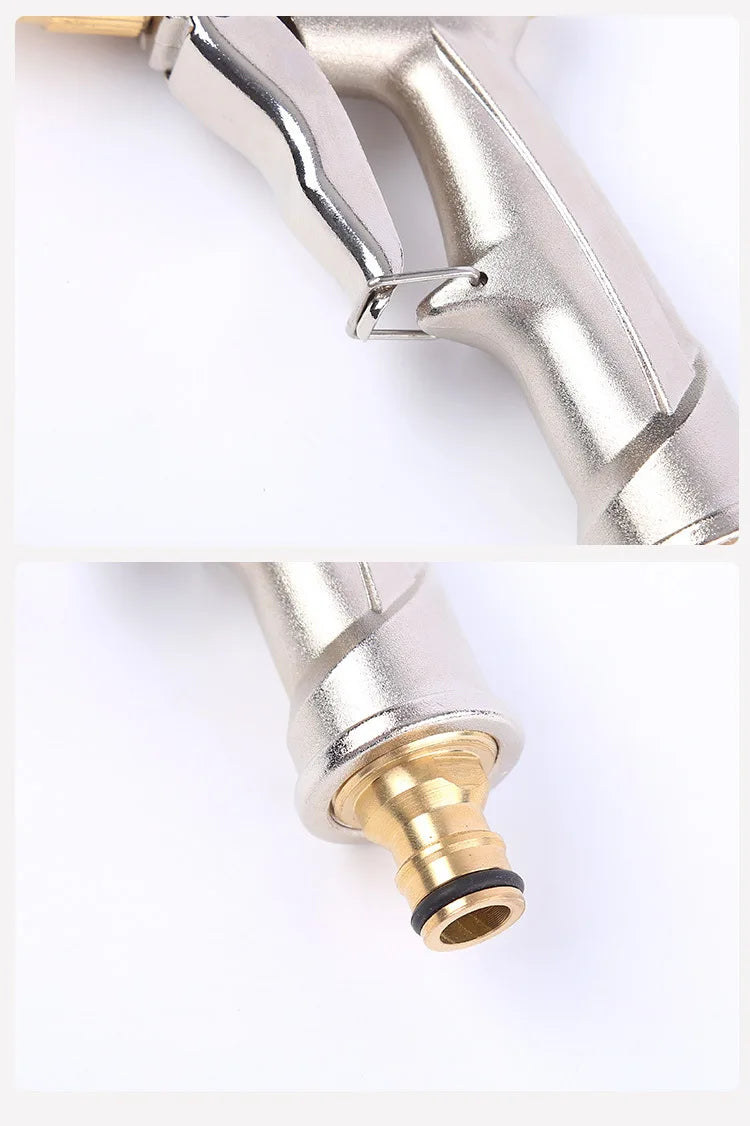 High Pressure Water Spray Gun Metal Brass Nozzle Garden Hose Pipe Lawn Car Wash Sprayer Sprinkler Car Wash Tool Water Guns XY002