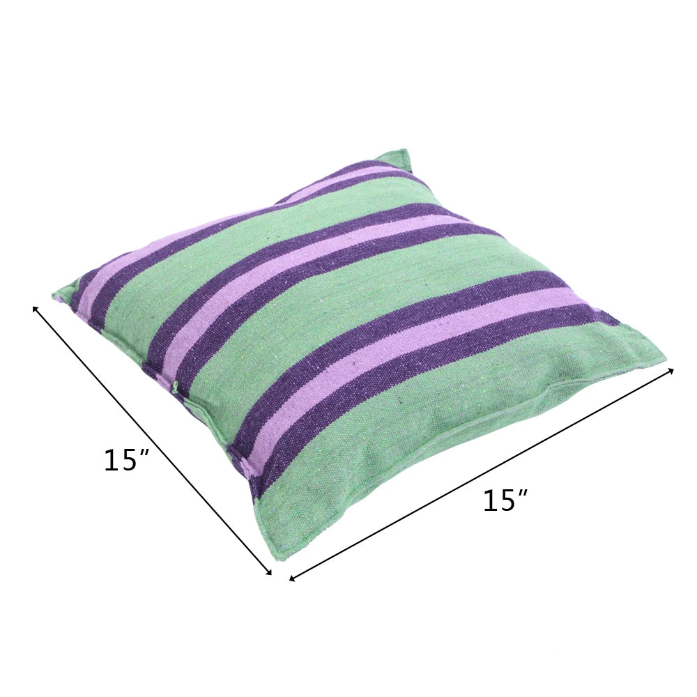 Outdoor Hanging Rope Chair Polyester Cotton with 2 Soft Pillows Green 250 Lbs Capacity for Garden Patio Porch Backyard Swing