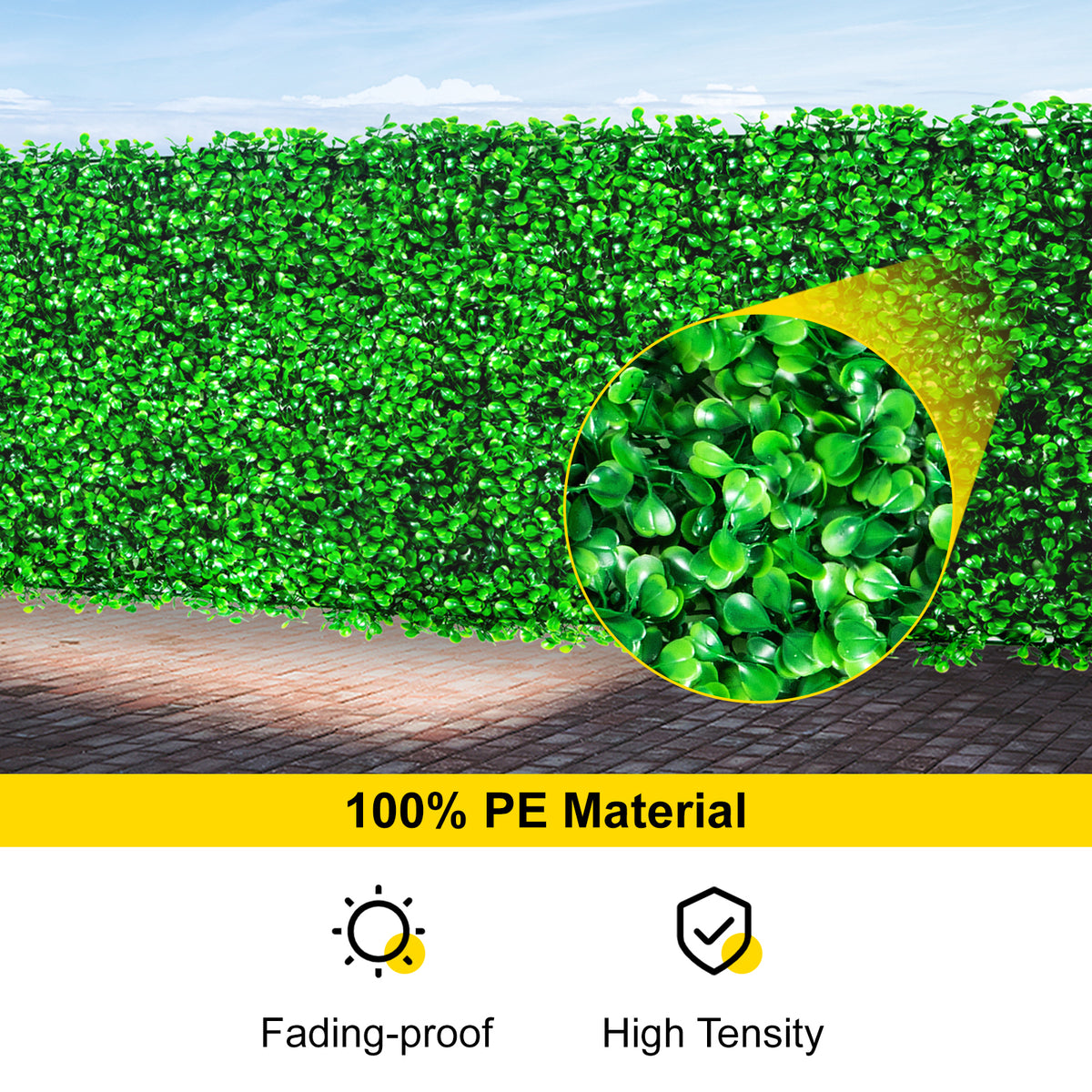 SucceBuy Artificial Plant Wall Decoration Boxwood Hedge Wall Panel Home Decor Fake Grass Backdrop Wall Privacy Hedge Screen