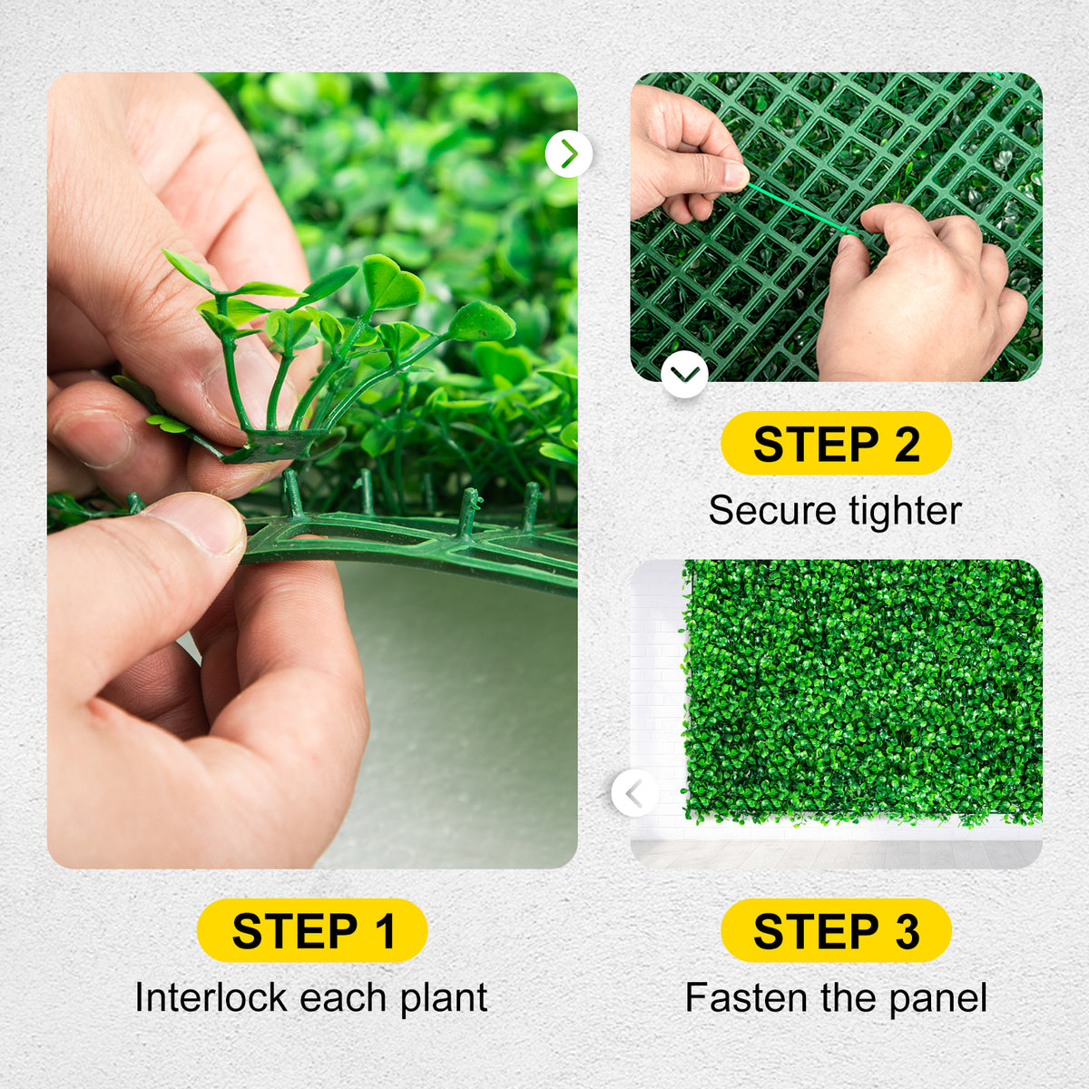 SucceBuy Artificial Plant Wall Decoration Boxwood Hedge Wall Panel Home Decor Fake Grass Backdrop Wall Privacy Hedge Screen